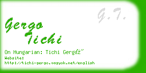 gergo tichi business card
